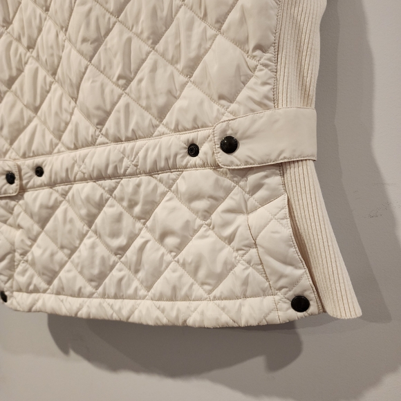 Ralph Lauren Equestrian Crest Quilted Vest Women's Large Cream Quiet Luxury 🐎✨ - Picture 9 of 12
